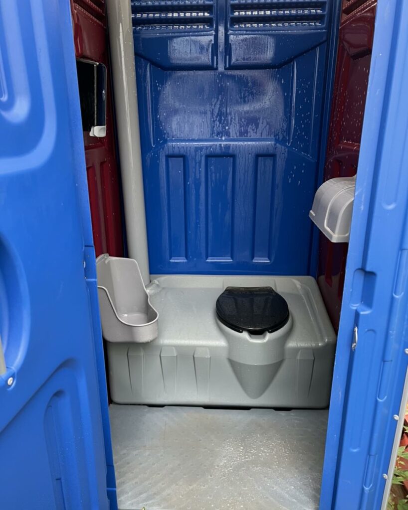 porta potty with hand sanitizer